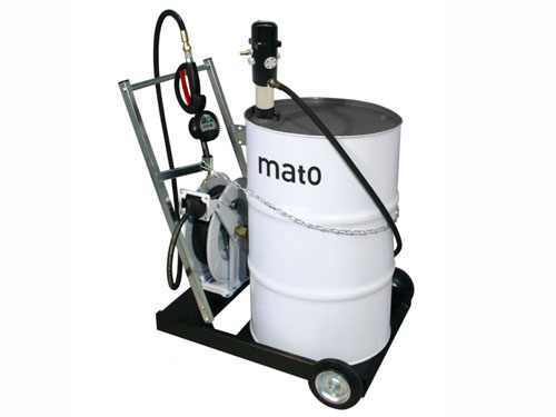 PNEUMATO 移动式用于200升油桶，,带软管卷盘,电子油枪